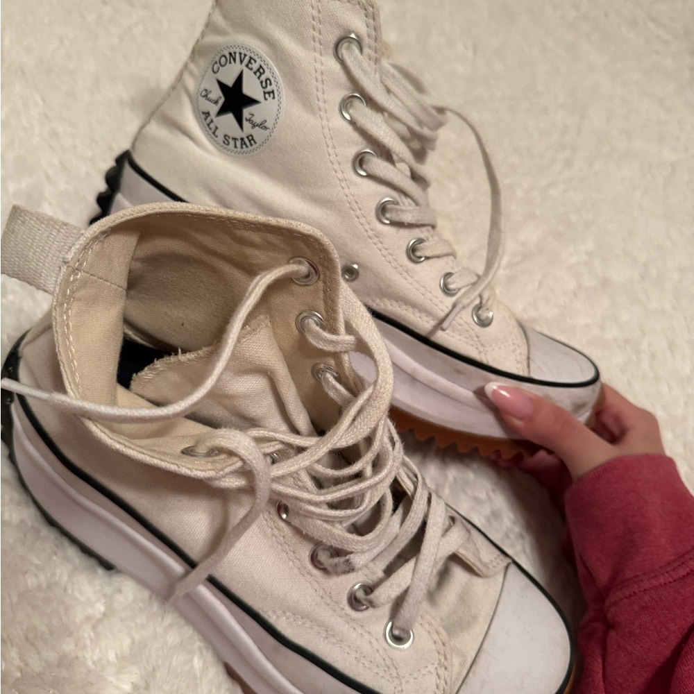 Converse White High-Top Sneakers Classic Canvas Design